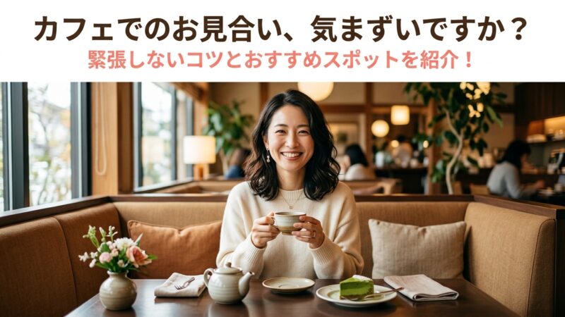 お見合いをカフェでするのが恥ずかしい？気持ちが楽になる5つの対処法と3つの代替案を紹介！ 