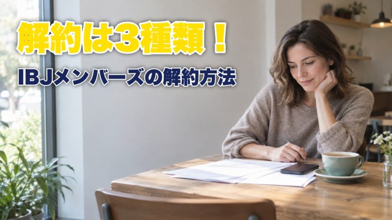 IBJメンバーズの解約方法は3種類！解約する前の3つの注意点も解説！ 